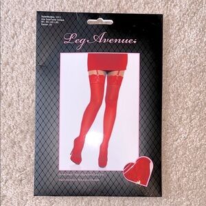Leg Avenue Red Thigh High Stockings